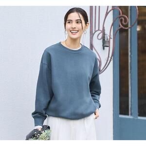 Uniqlo Oversized Teal Pullover Sweater